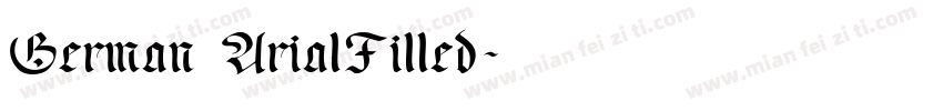 German ArialFilled字体转换